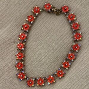 Vintage Floral Orange Necklace